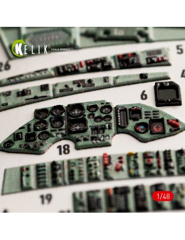 SU-27UB Flanker interior 3D decals for GWH kit 