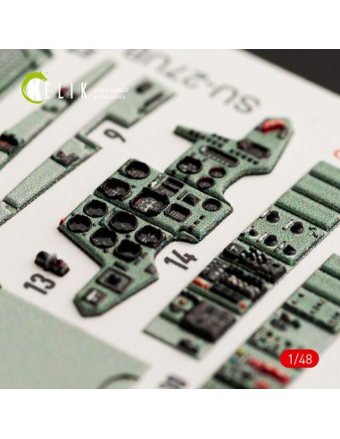 SU-27UB Flanker interior 3D decals for GWH kit 