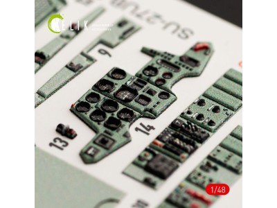 SU-27UB Flanker interior 3D decals for GWH kit 