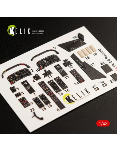 IA-58 Pucara interior 3D decals for Kinetic kit 