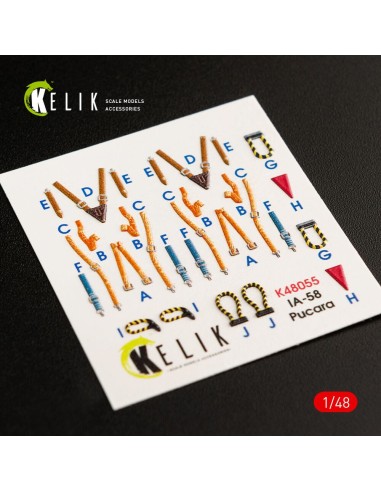 IA-58 Pucara interior 3D decals for Kinetic kit 