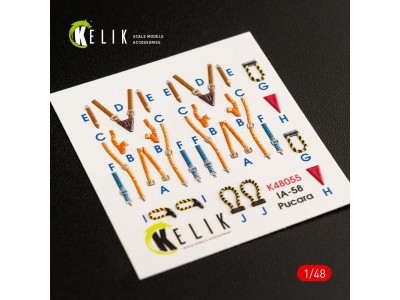 IA-58 Pucara interior 3D decals for Kinetic kit 
