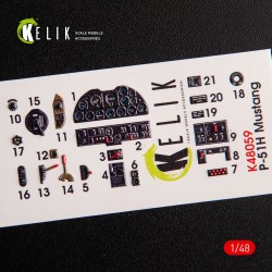 P-51H Mustang interior 3D decals for Modelsvit kit  2