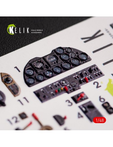 P-51H Mustang interior 3D decals for Modelsvit kit 