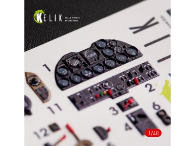 P-51H Mustang interior 3D decals for Modelsvit kit 