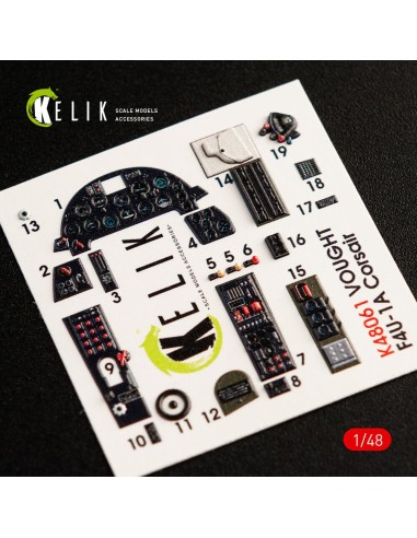 F4U-1A Corsair interior 3D decals for Tamiya kit 