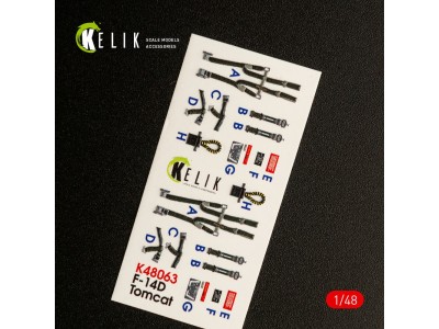 F-14D Tomcat interior 3D decals for Tamiya kit 