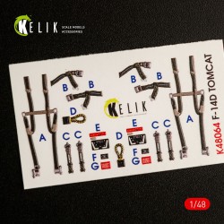 F-14D Tomcat interior 3D decals for AMK kit 