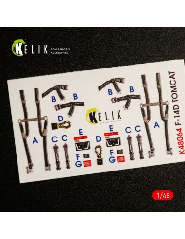 F-14D Tomcat interior 3D decals for AMK kit 