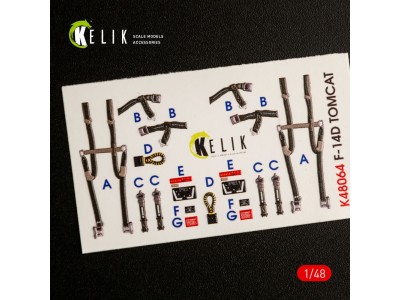 F-14D Tomcat interior 3D decals for AMK kit 