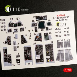 F-14D Tomcat interior 3D decals for AMK kit  2