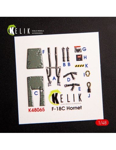 F-18C Hornet interior 3D decals for Hasegawa kit 