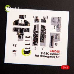 F-18C Hornet interior 3D decals for Hasegawa kit  2