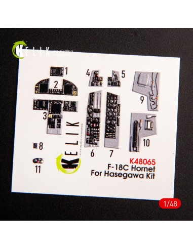 F-18C Hornet interior 3D decals for Hasegawa kit 