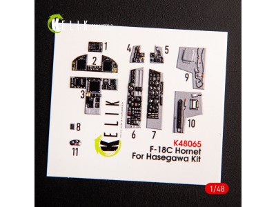 F-18C Hornet interior 3D decals for Hasegawa kit 