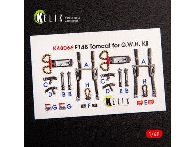 F-14B Tomcat interior 3D decals for GWH kit 