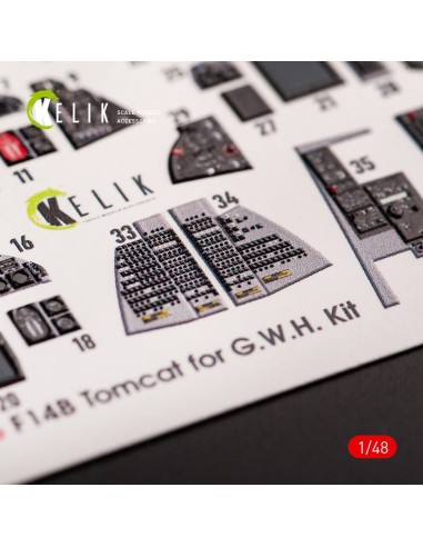 F-14B Tomcat interior 3D decals for GWH kit 