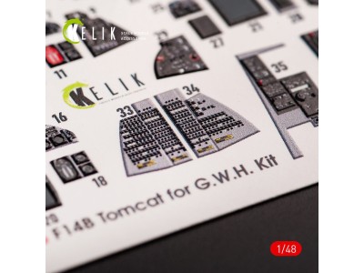 F-14B Tomcat interior 3D decals for GWH kit 