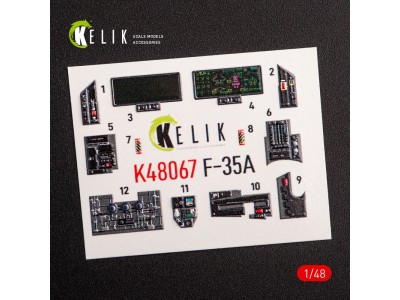 F-35A interior 3D decals for Tamiya kit 