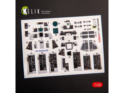 F-14A Tomcat late interior 3D decals for Tamiya kit 