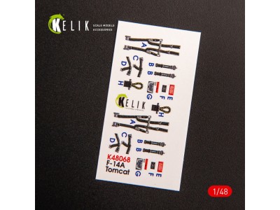 F-14A Tomcat late interior 3D decals for Tamiya kit 