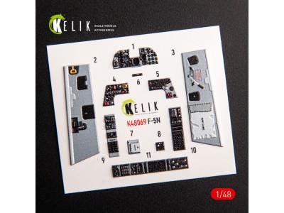 F-5N interior 3D decals for AFV Club kit 
