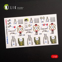 F-4E Phantom II interior 3D decals for Meng kit 