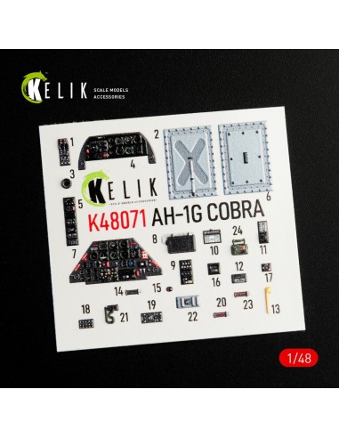 AH-1G interior 3D decals forICM/SpecialHobby kit 