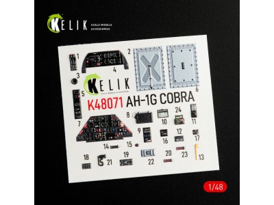 AH-1G interior 3D decals forICM/SpecialHobby kit 