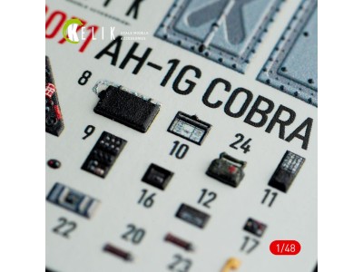 AH-1G interior 3D decals forICM/SpecialHobby kit 