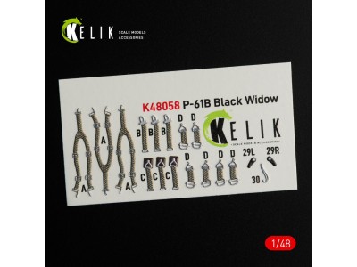 P-61B 'Black Widow' interior 3D decals for GWH kit 
