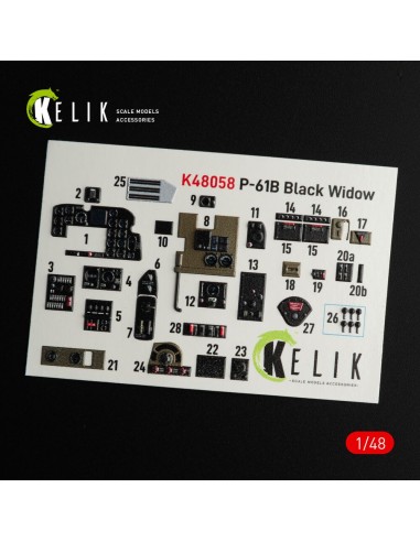 P-61B 'Black Widow' interior 3D decals for GWH kit 