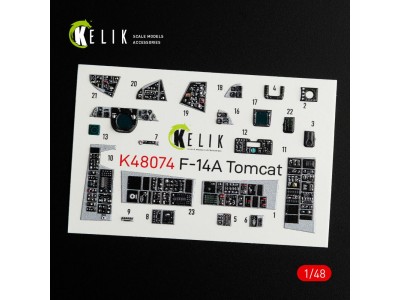 F-14A Tomcat interior 3D decals for Italeri kit 