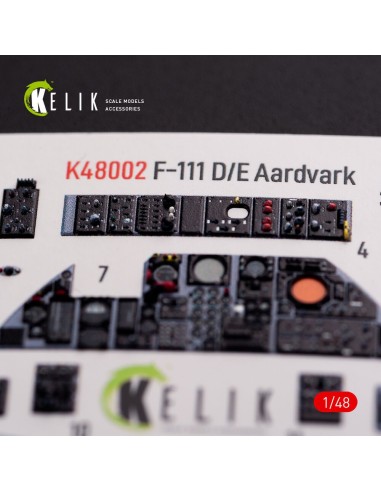 F-111 D/E Aardvark interior 3D decals for HobbyBoss kit 