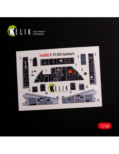 F-111 D/E Aardvark interior 3D decals for HobbyBoss kit 