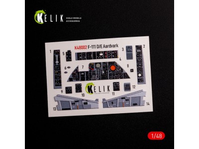F-111 D/E Aardvark interior 3D decals for HobbyBoss kit 