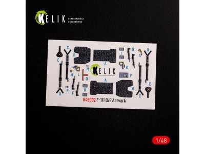 F-111 D/E Aardvark interior 3D decals for HobbyBoss kit 