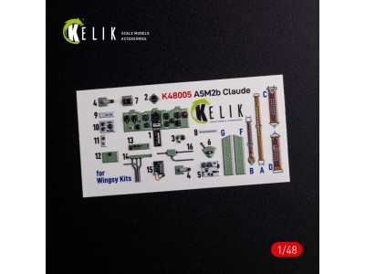 A5M2B Claude interior 3D decals for WingsyKits kit 