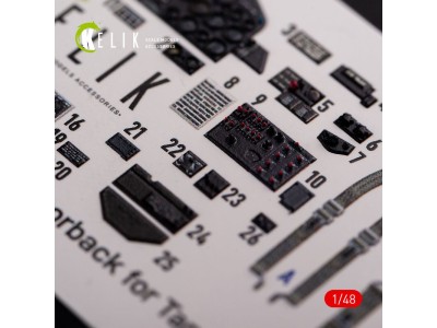 P-47D Razorback interior 3D decals for Tamiya kit 