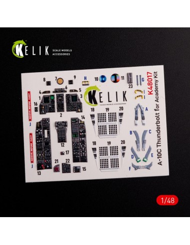 A-10C Thunderbolt  interior 3D decals for Academy kit 