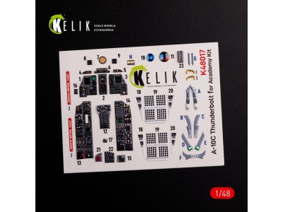 A-10C Thunderbolt  interior 3D decals for Academy kit 