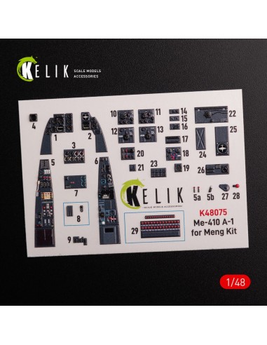 Messerschmitt Me-410 A1 interior 3D decals for Meng Model kit 