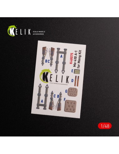 Messerschmitt Me-410 A1 interior 3D decals for Meng Model kit 
