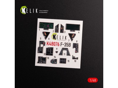 F-35B interior 3D decals for Tamiya kit 