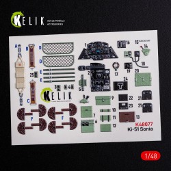 Ki-51 Sonia interior 3D decals for WingsyKits kit 
