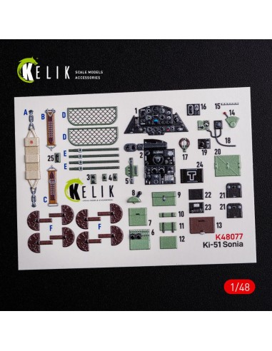 Ki-51 Sonia interior 3D decals for WingsyKits kit 