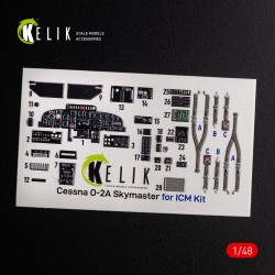 O-2A Skymaster interior 3D decals small version for ICM kit 