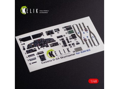 O-2A Skymaster interior 3D decals small version for ICM kit 