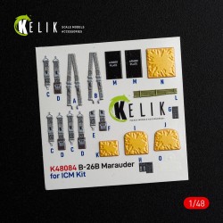 B-26B Marauder interior 3D decals for ICM kit  2