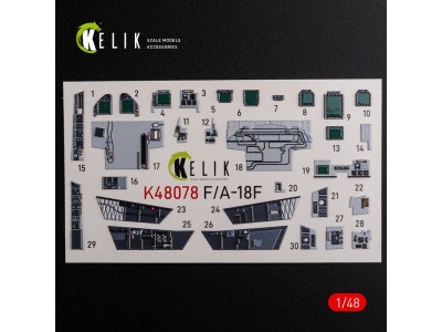 F/A-18F Super Hornet interior 3D decals for MENG kit 